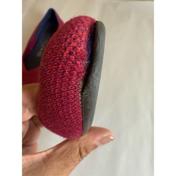 Rothy's The Flat Shoes Round Toe Red  Upper  Womens Size 6.5 - Picture 10 of 11